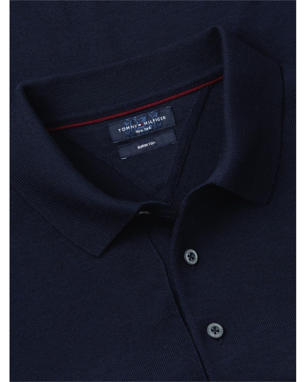 Tommy Hilfiger Blue New York Brand Pure Wool Polo Shirt for men