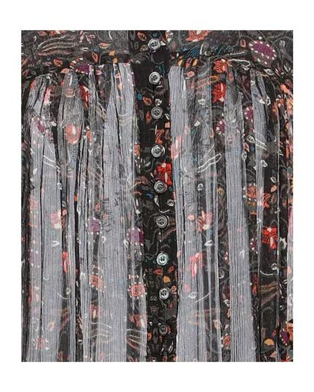Isabel Marant Black Floral Long-Sleeve Shirt