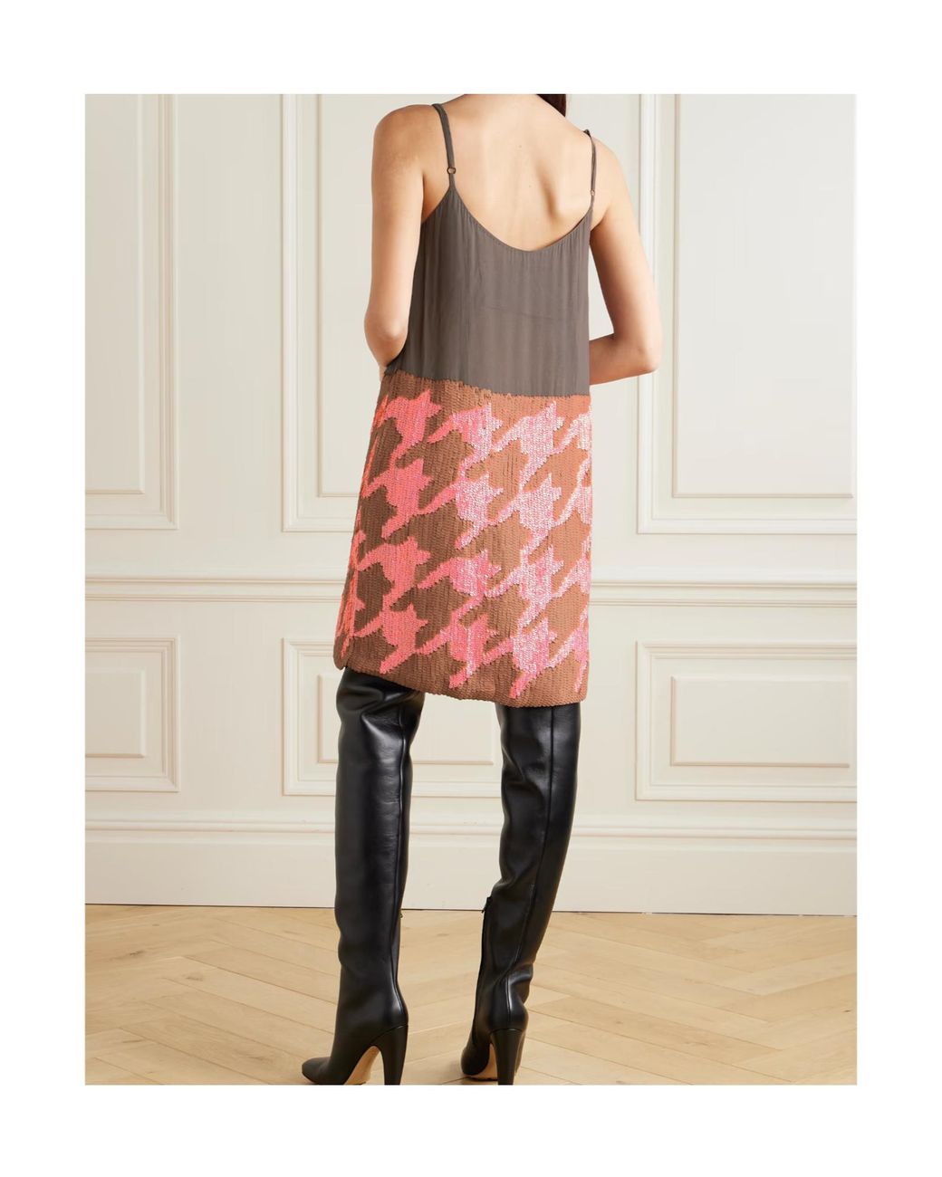 Dries Van Noten Multicolor Sequined Slip Dress
