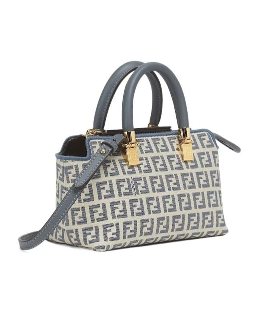 Fendi Metallic By The Way Ff Monogram Mini Tote Bag