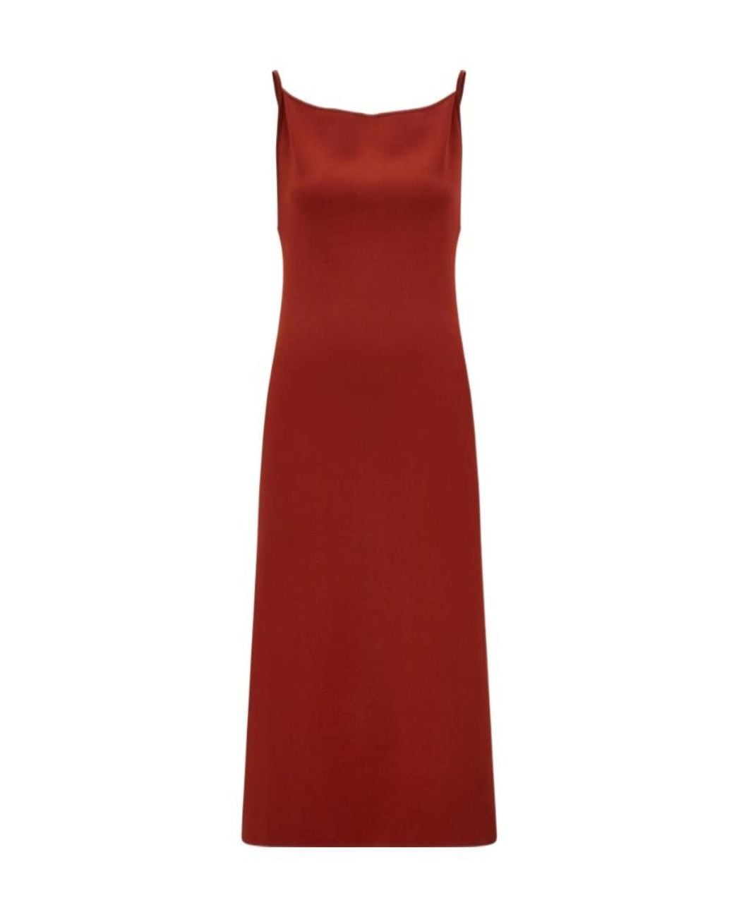 Ferragamo Red Knitted Slip Dress