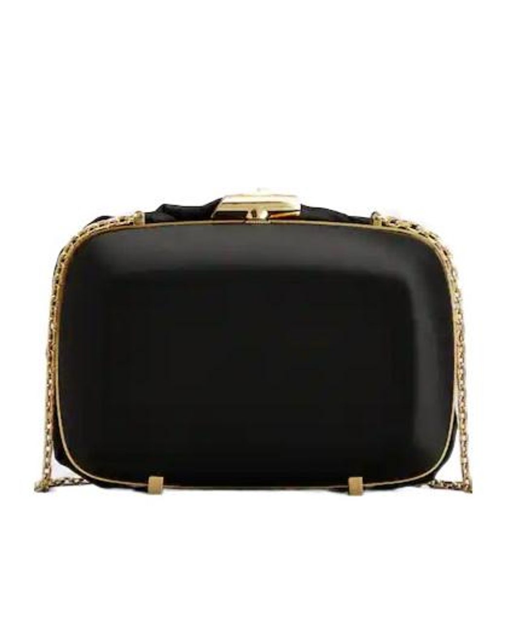 Roger Vivier Black Rose-Motif Chain Mini Bag