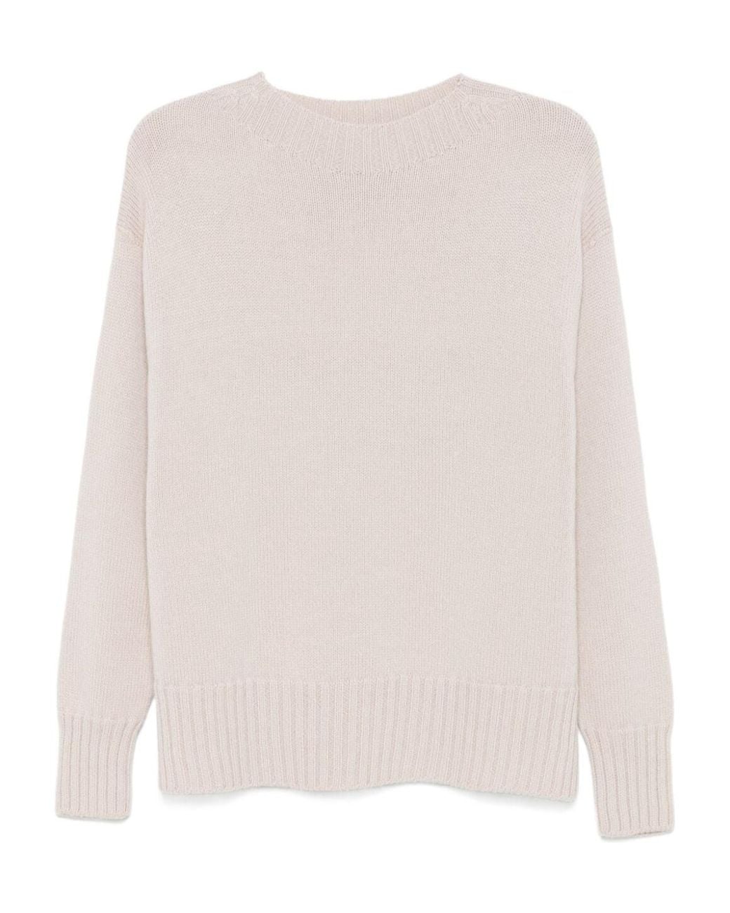 Drumohr Natural Oversized Crew Neck Knitted Sweater