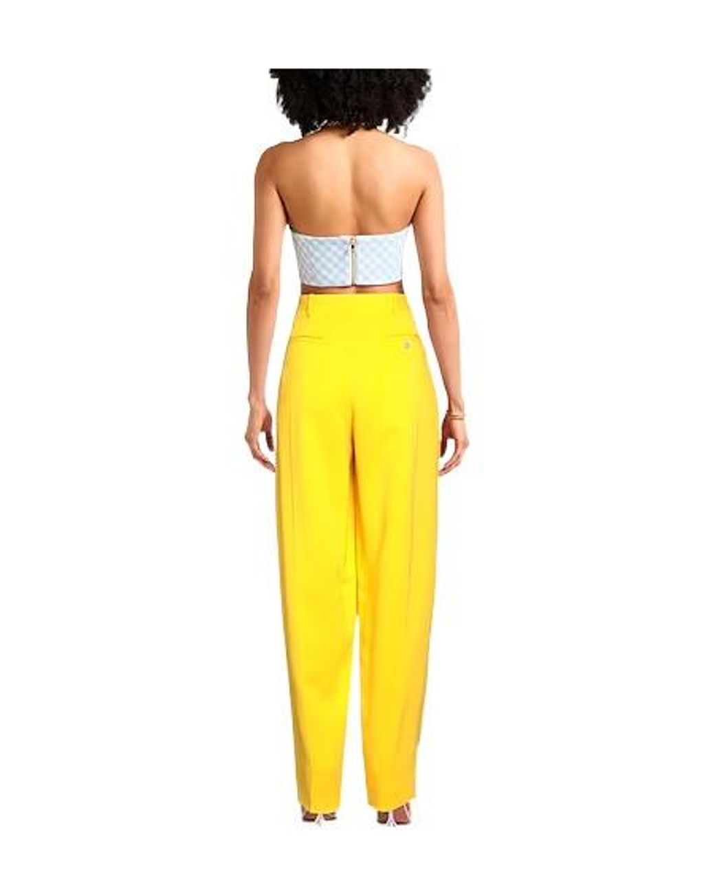 Marni Yellow High Waist Slim Fit Suit Pants