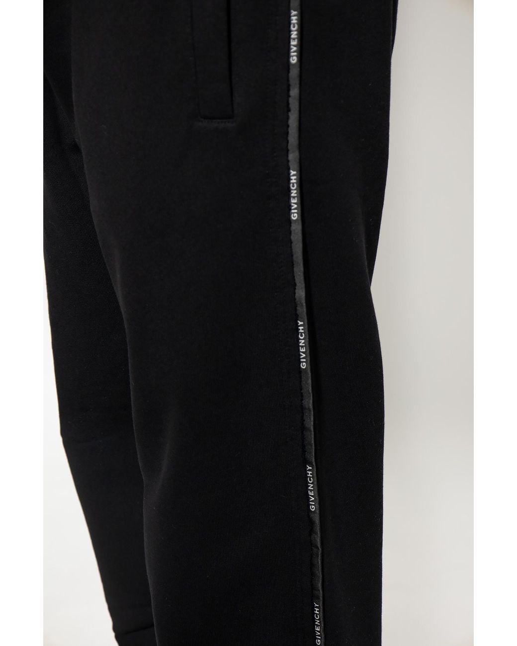 Givenchy Black Logo Tape Sweatpants for men