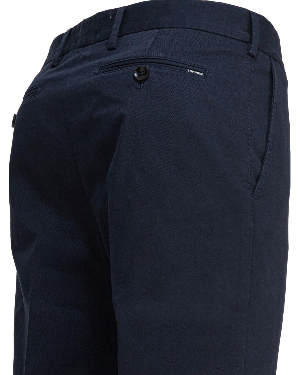 Tom Ford Blue Straight Leg Twill Chino Trousers for men