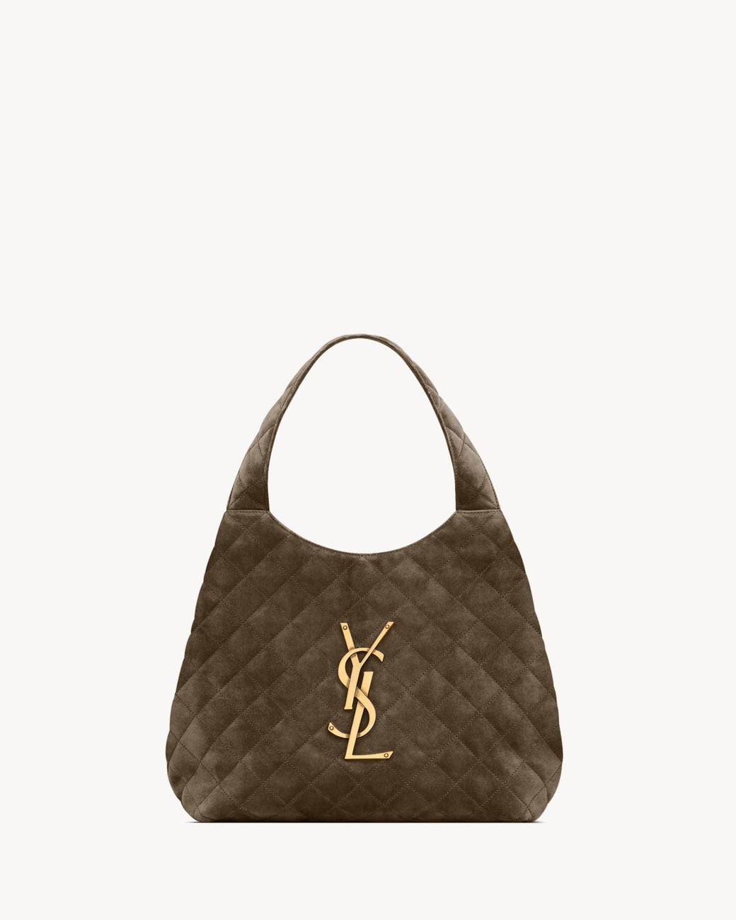 Saint Laurent Brown Icare Quilted Medium Tote Bag