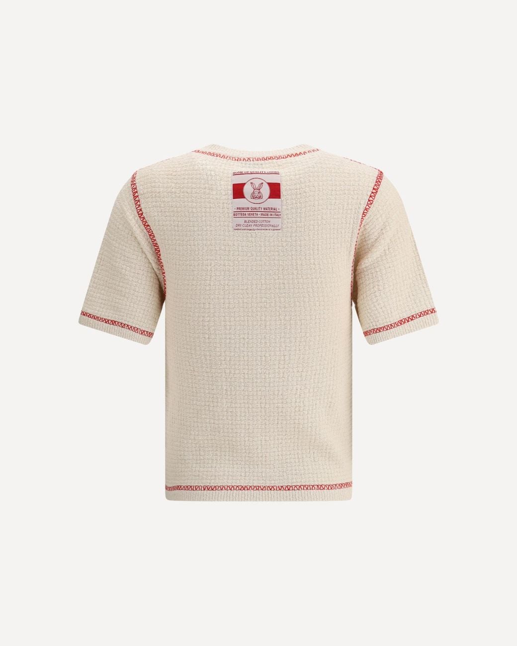 Bottega Veneta White Cotton Waffle T-Shirt