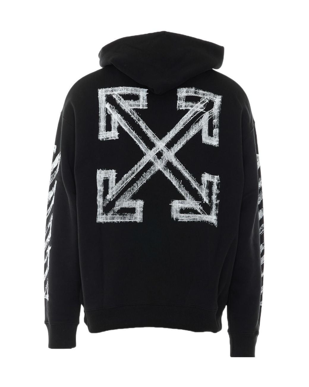 Off-White c/o Virgil Abloh Black Motion Arrow Printed Hoodie for men