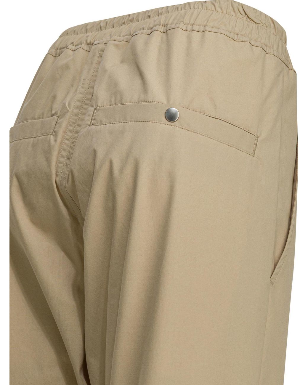 Rick Owens Natural Drawstring Casual Pants