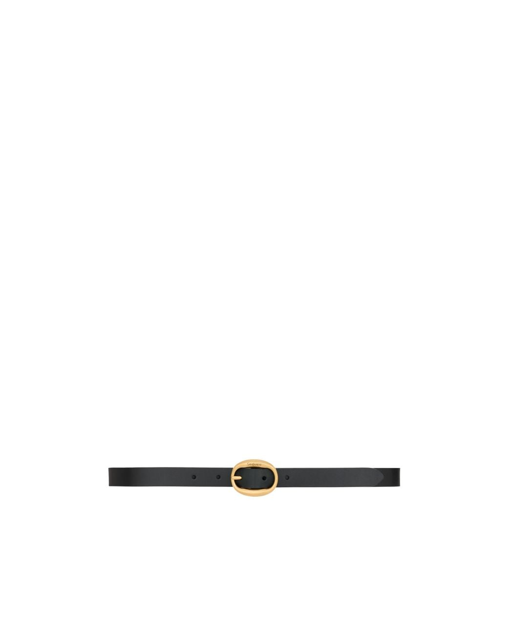 Saint Laurent White Oval Buckle Belt