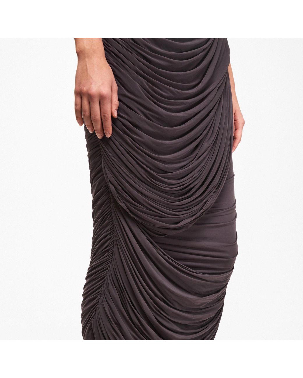 Magda Butrym Gray Midi Skirt