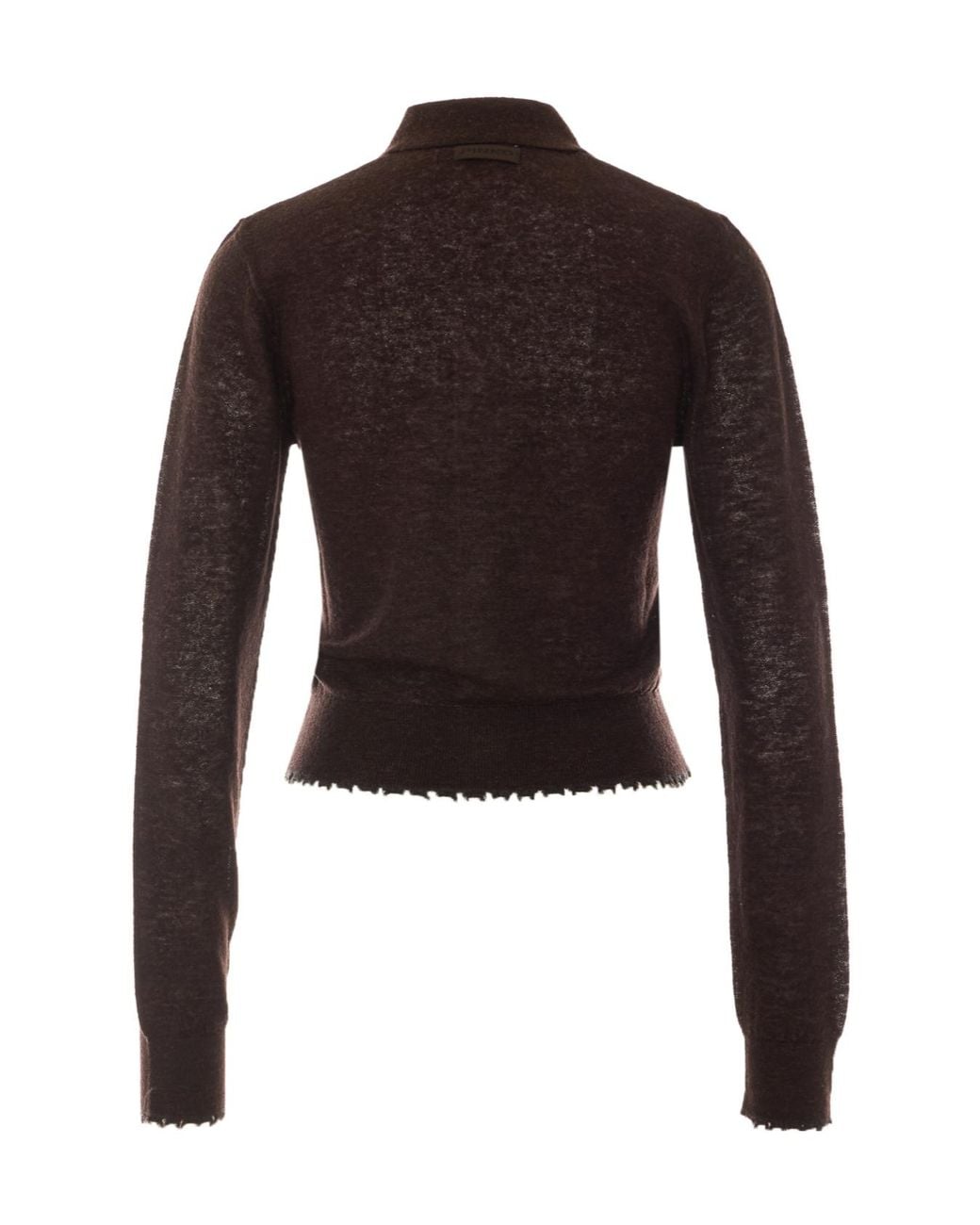 Pinko Brown ボタンアップ フィットカーディガン