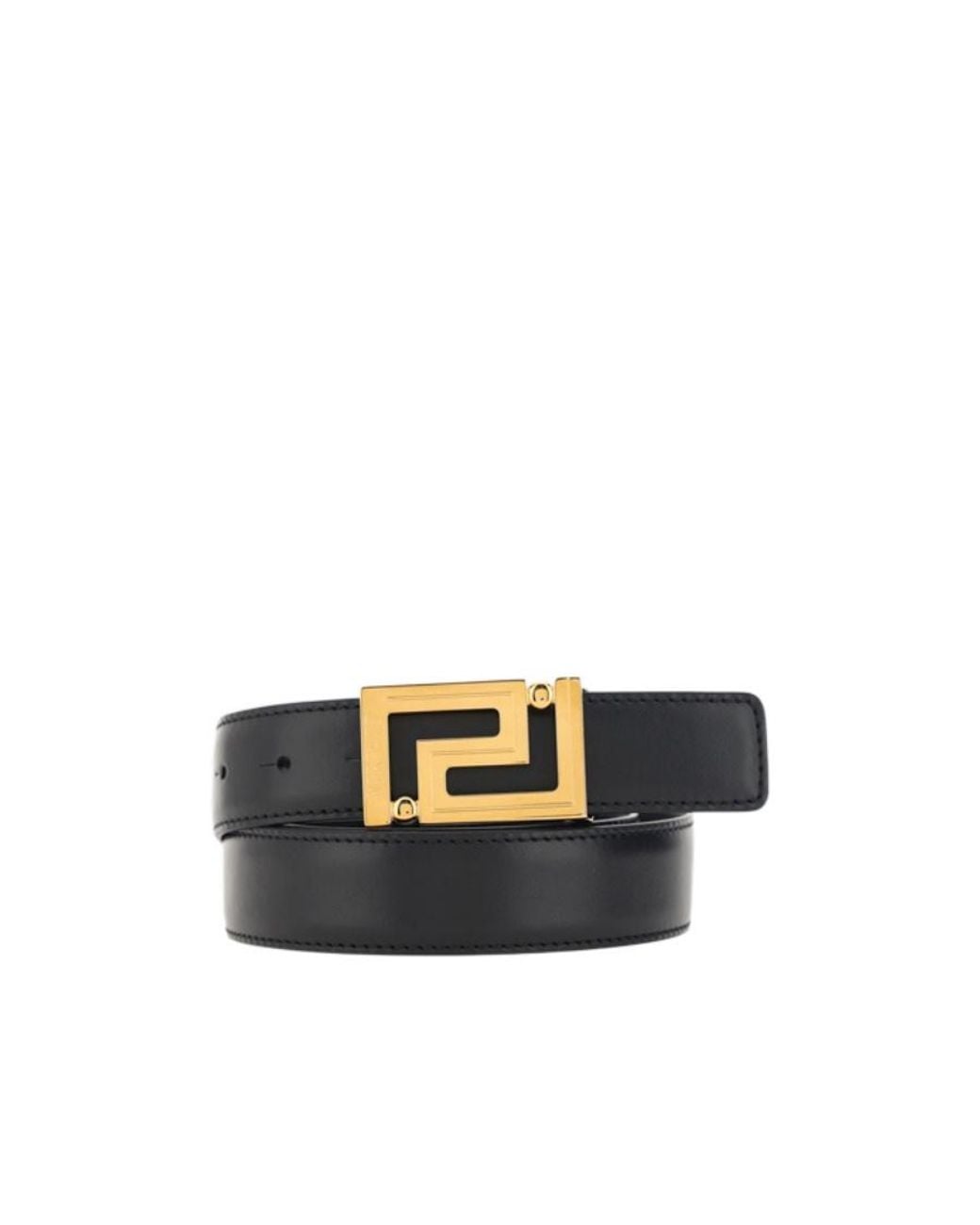 Versace White Greca Goddess Buckle Fastened Belt for men