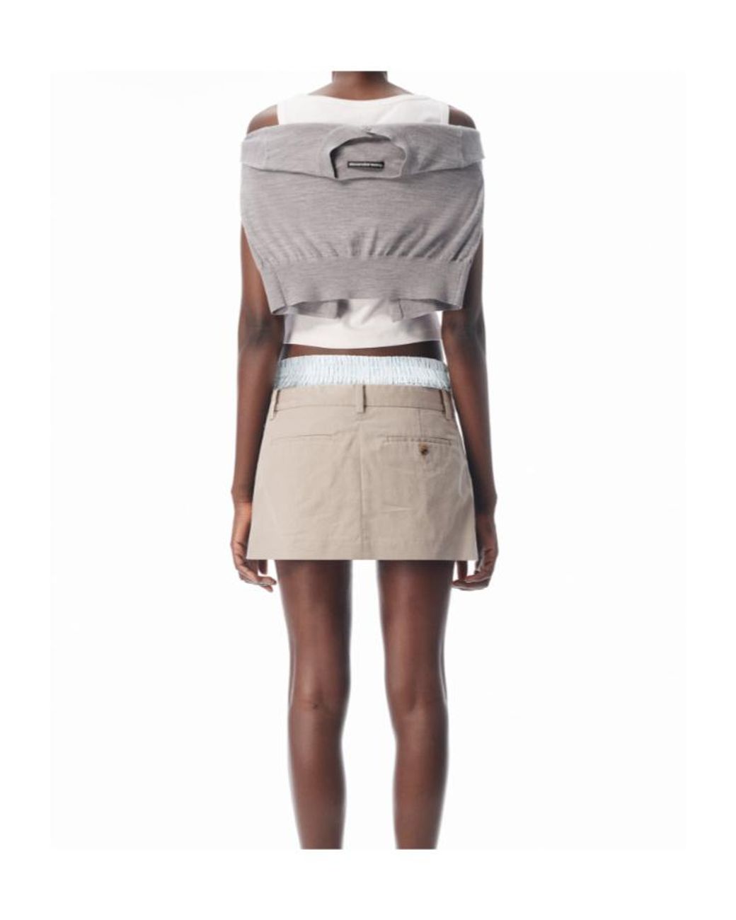 Alexander Wang Natural Pleated Mini Skorts