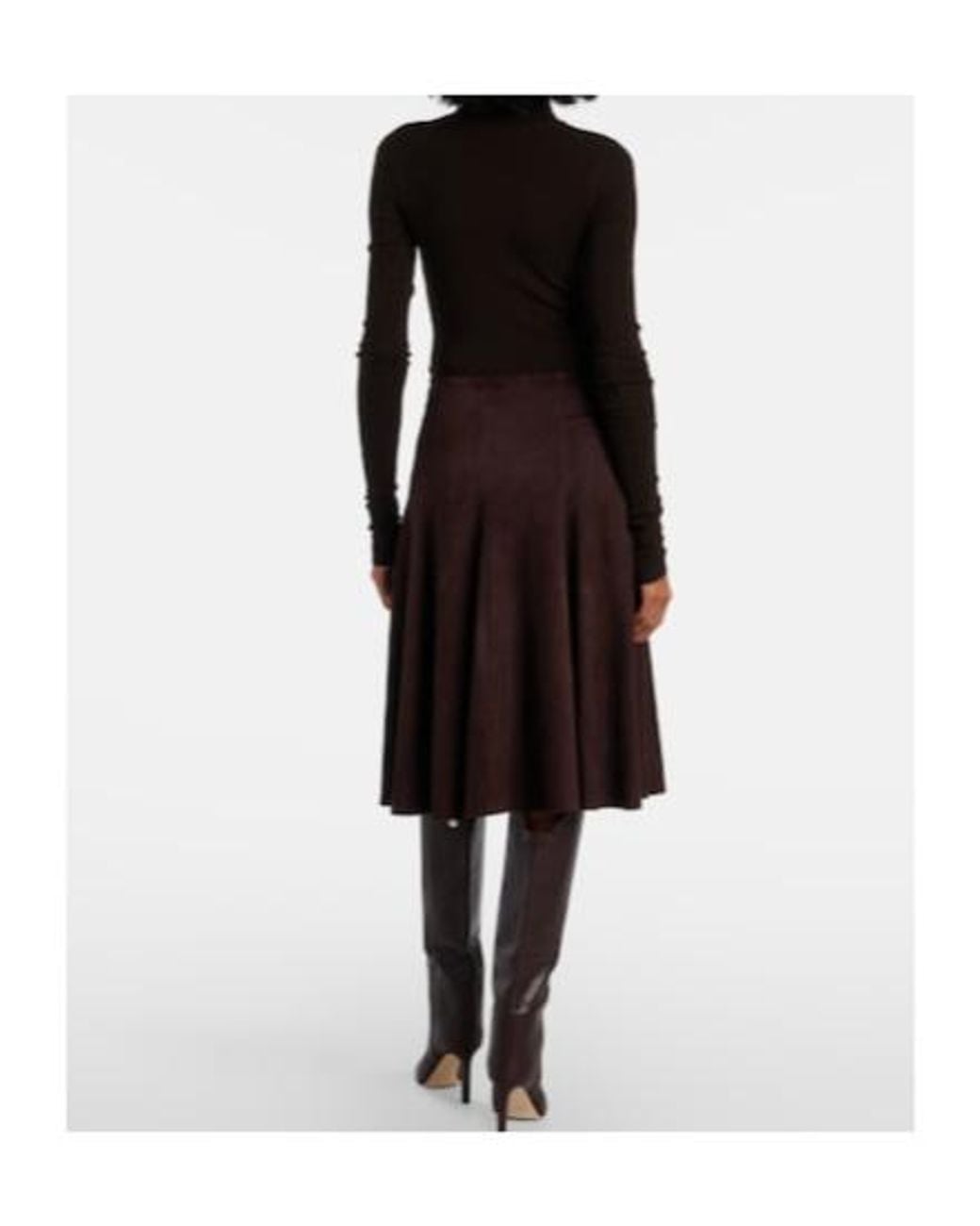 Stouls Purple Suede Midi Skirt