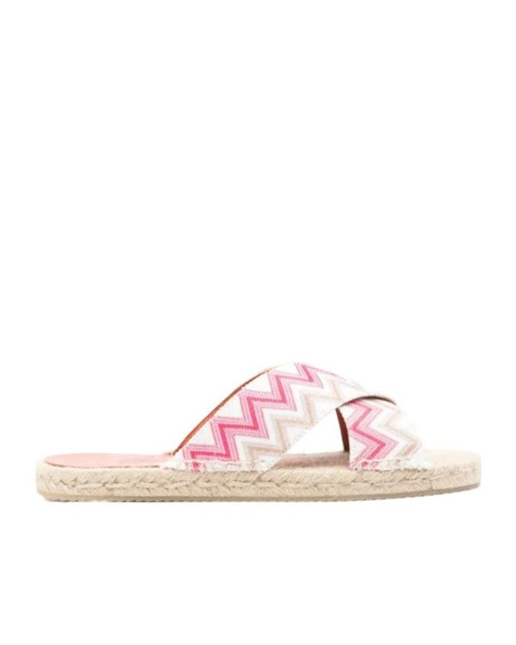 Missoni Pink Zigzag Open Espadrilles