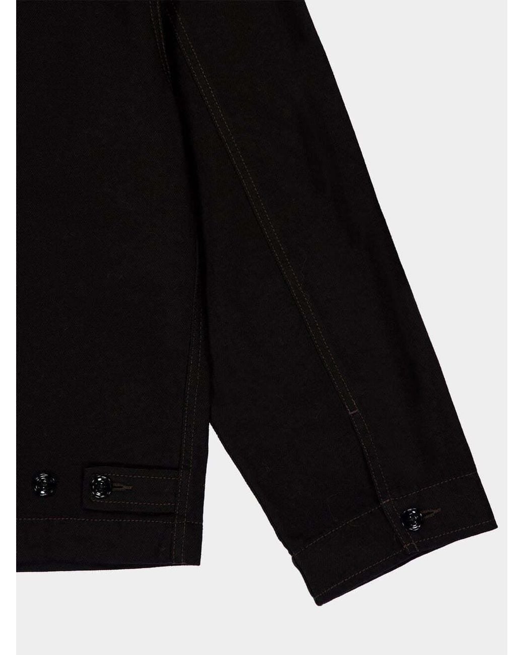 Lemaire Black Pocket Button Overshirt for men