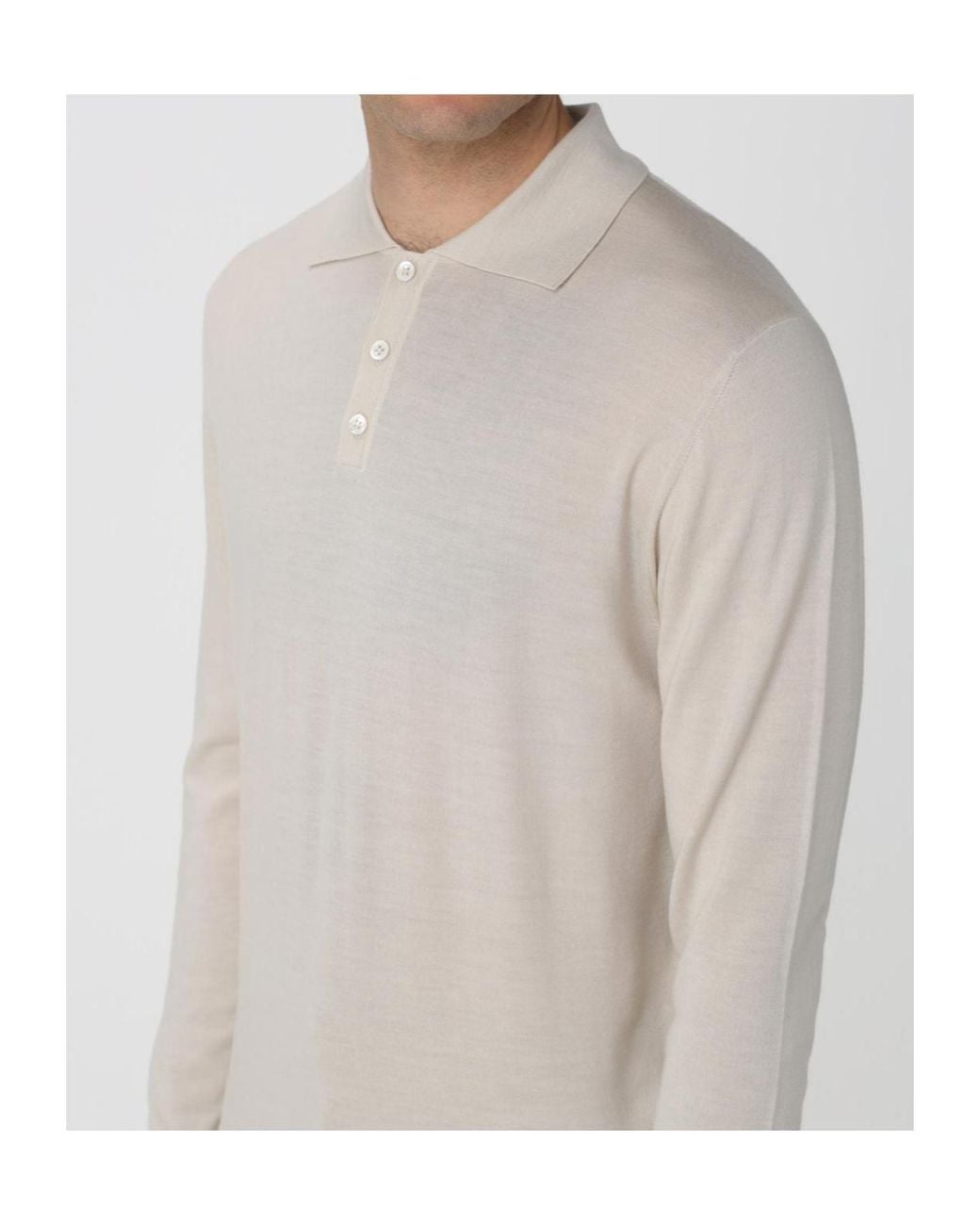 Barena Gray Pevaron Long-Sleeved Polo Shirt for men