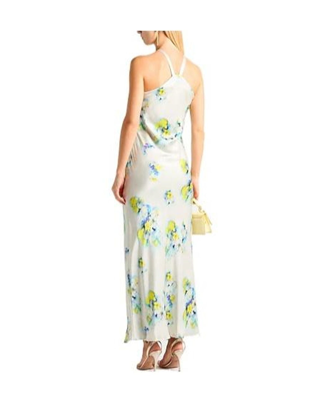 Max Mara Green Floral Printed Sleeveless Dress