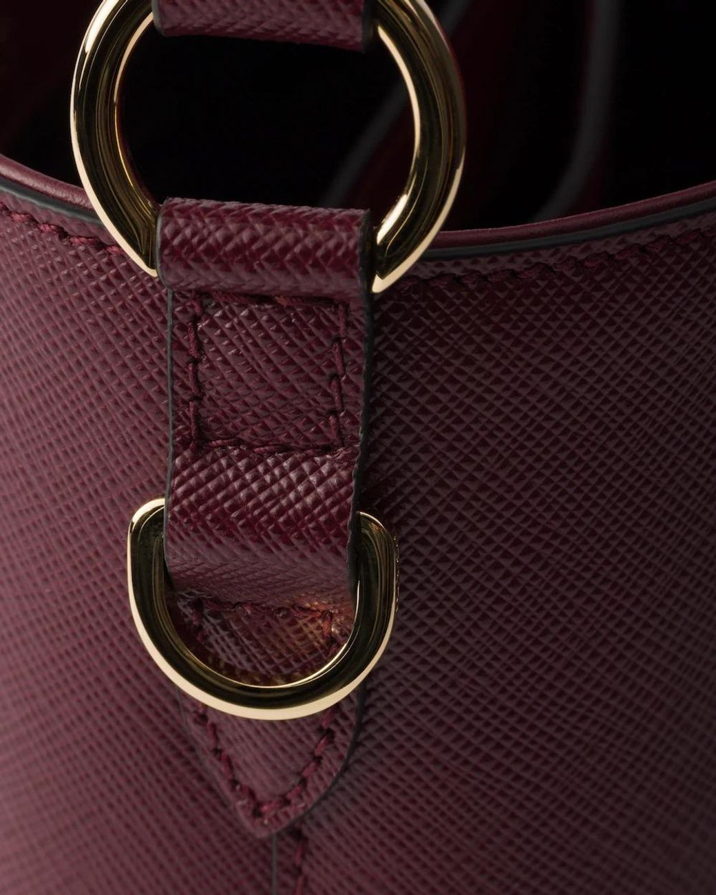 Prada Red Saffiano Leather Mini Bucket Bag