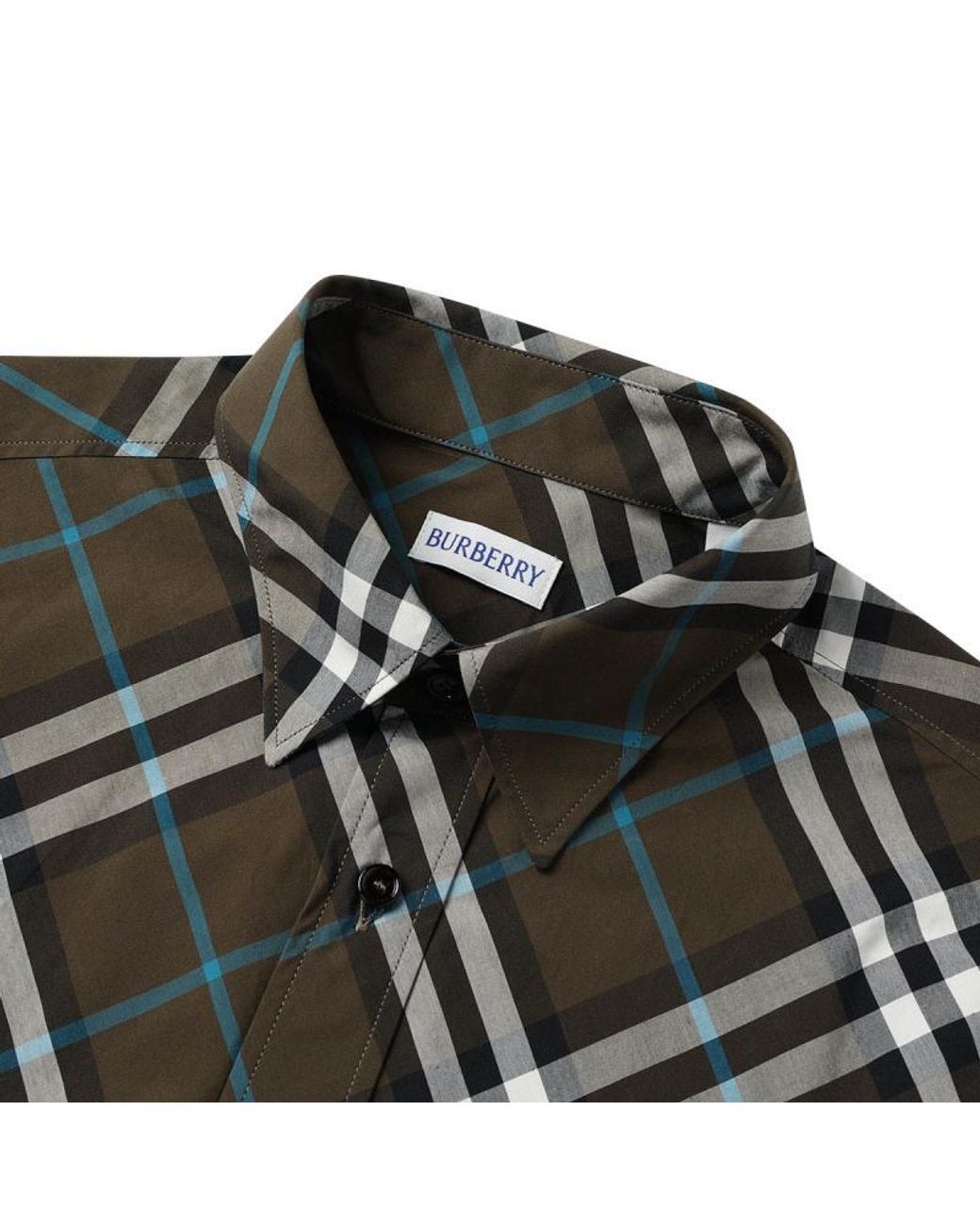 Burberry Gray Check-Pattern Shirt for men