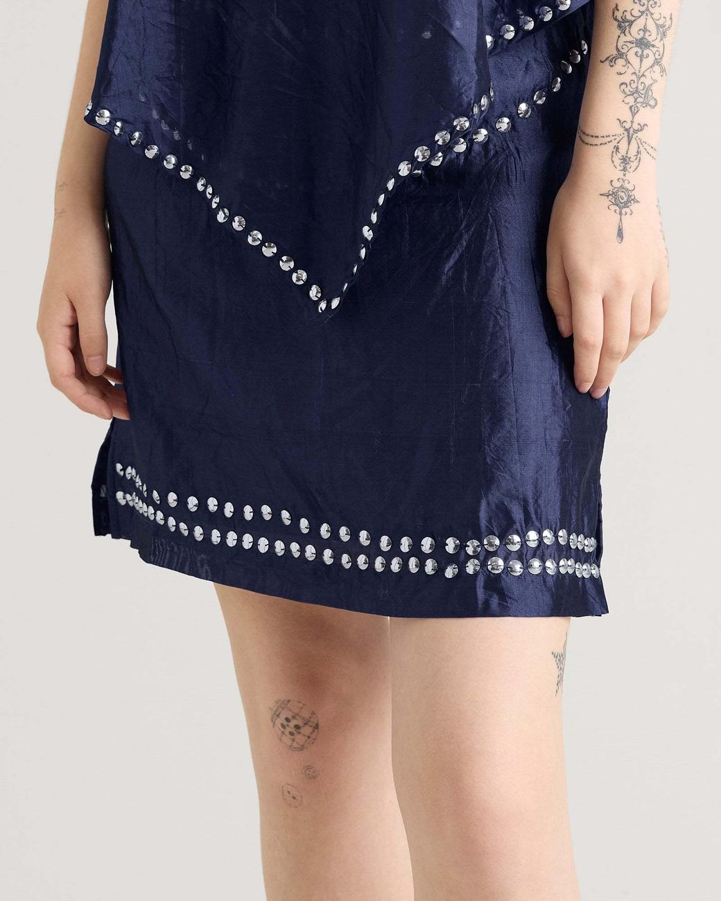 GIMAGUAS Blue Studded Skirt