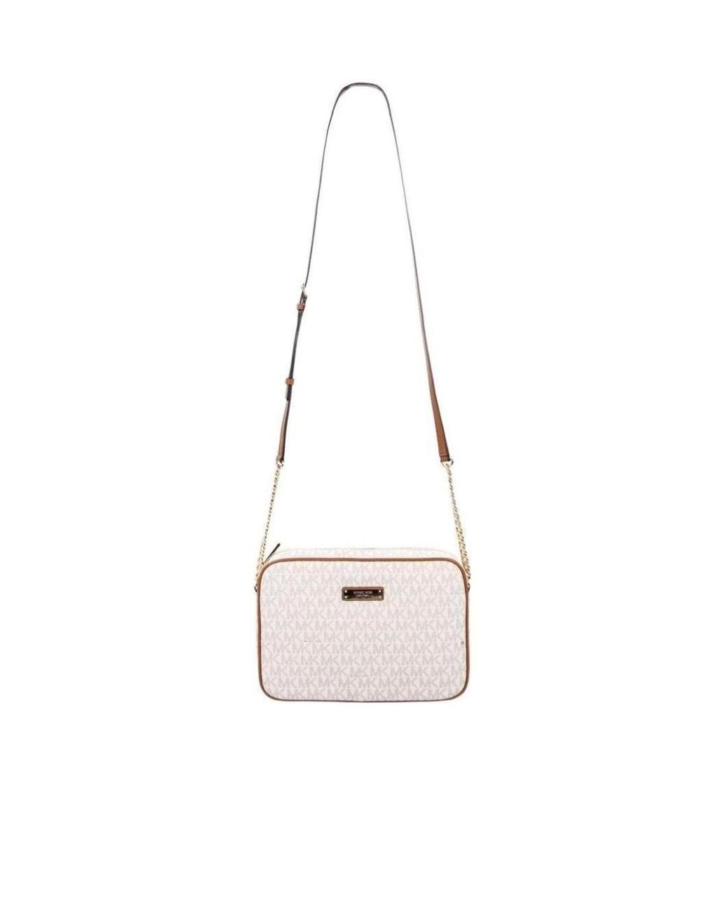MICHAEL Michael Kors White Logo Printed Shoulder Bag