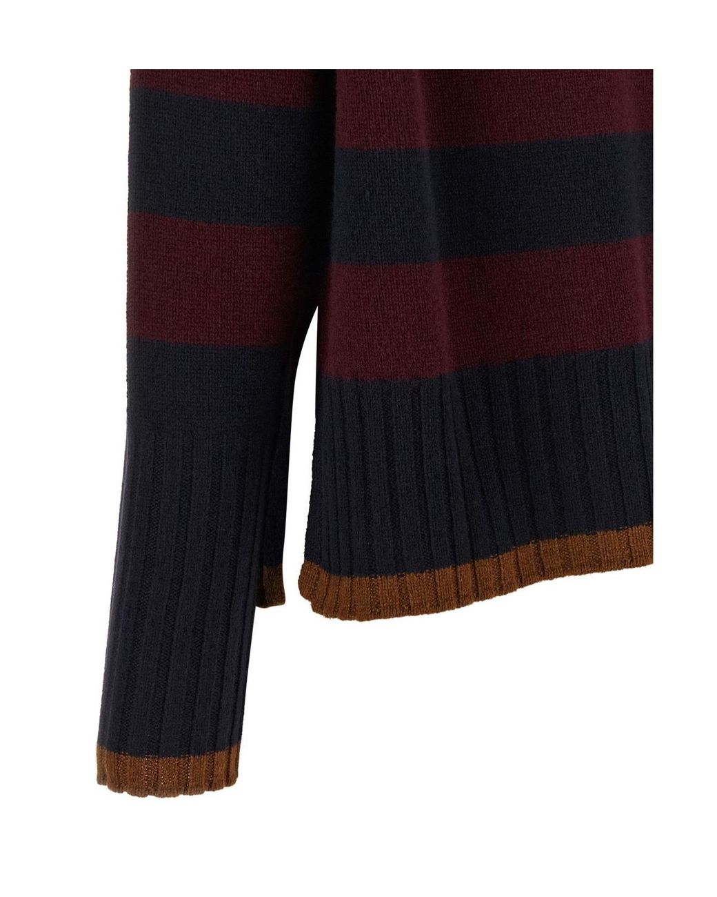 Be You Blue 1175 Striped Knitted Sweater