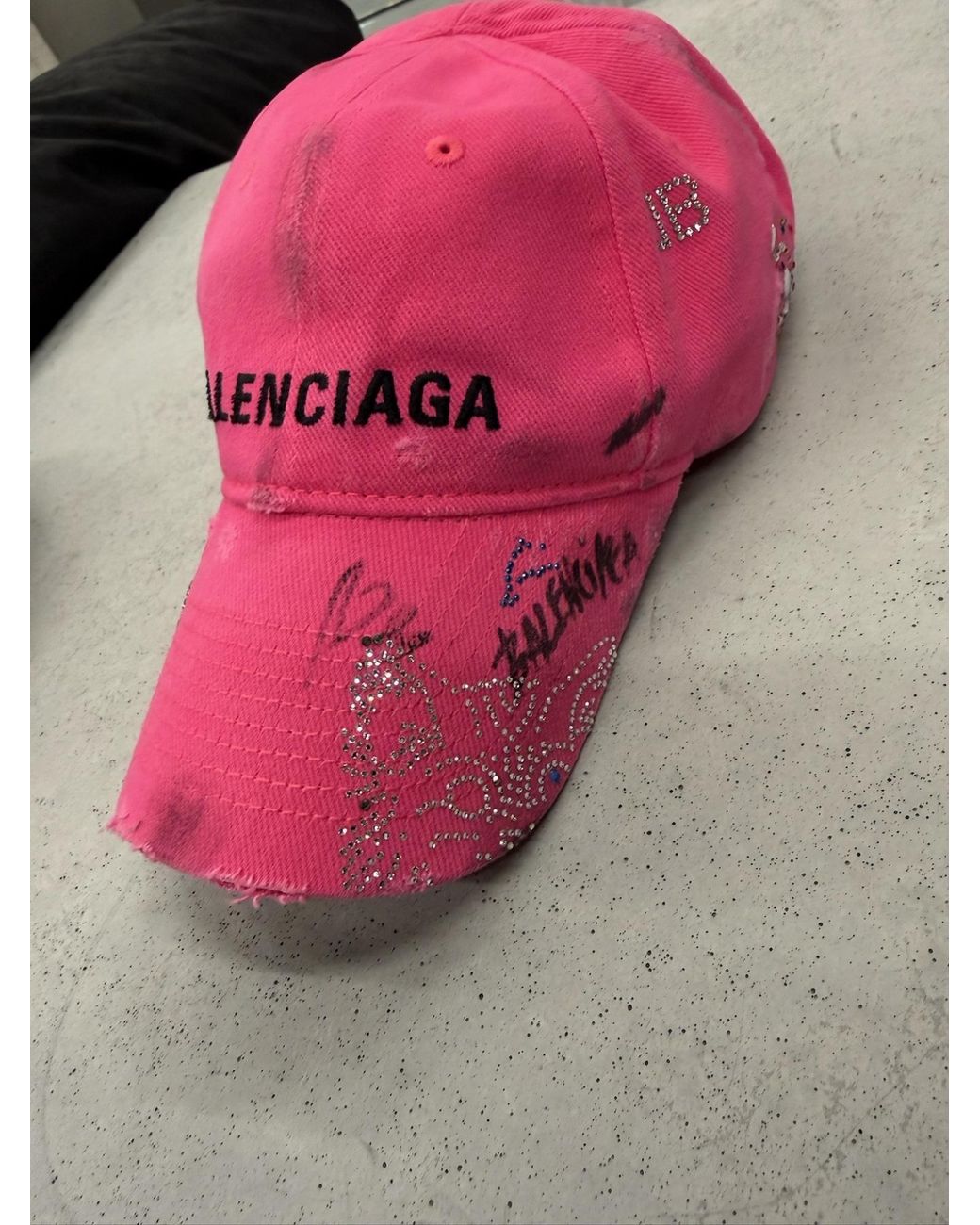 Balenciaga Pink Upcycled Cap for men