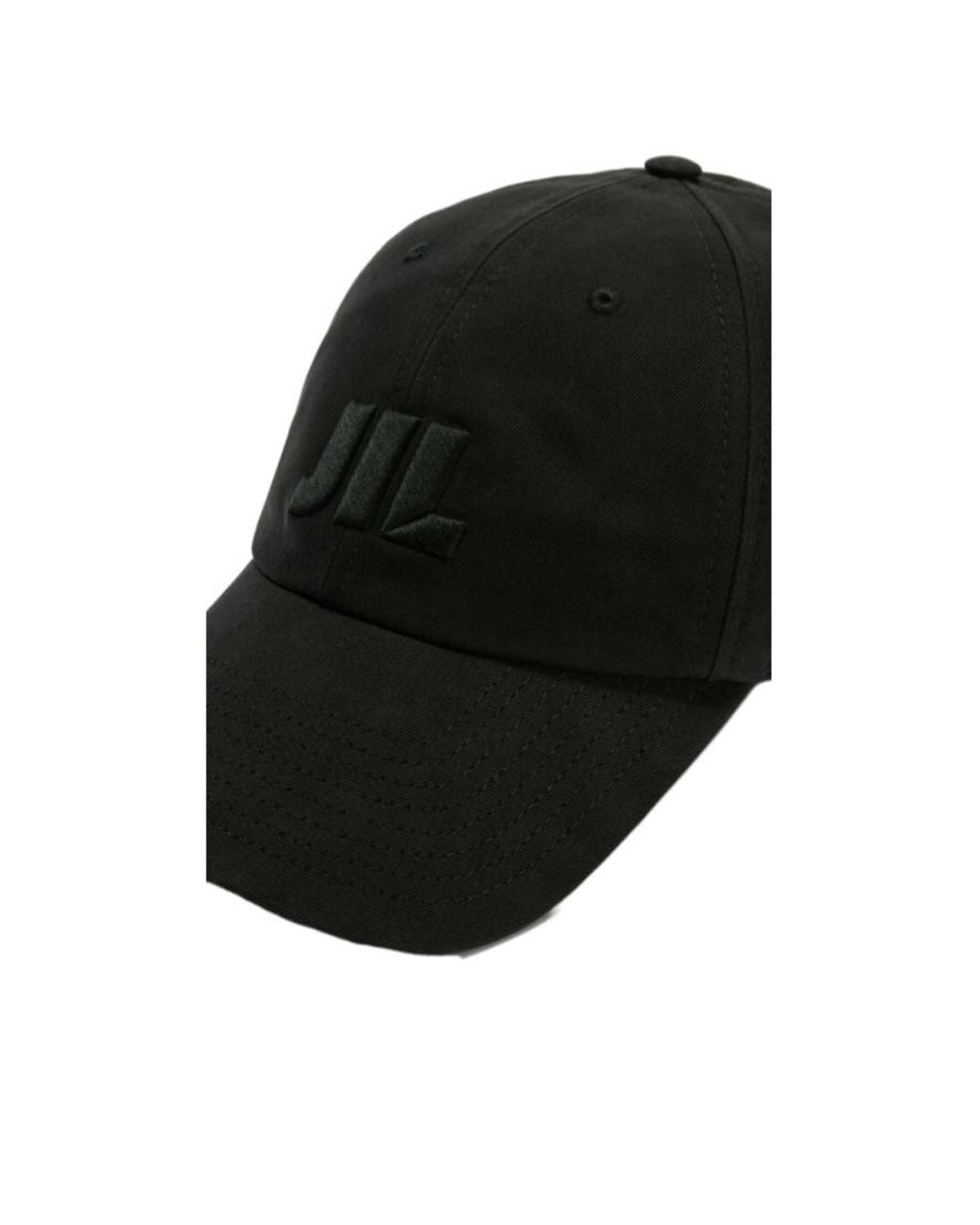 Jil Sander Black Cap 130 Logo Baseball Hat for men