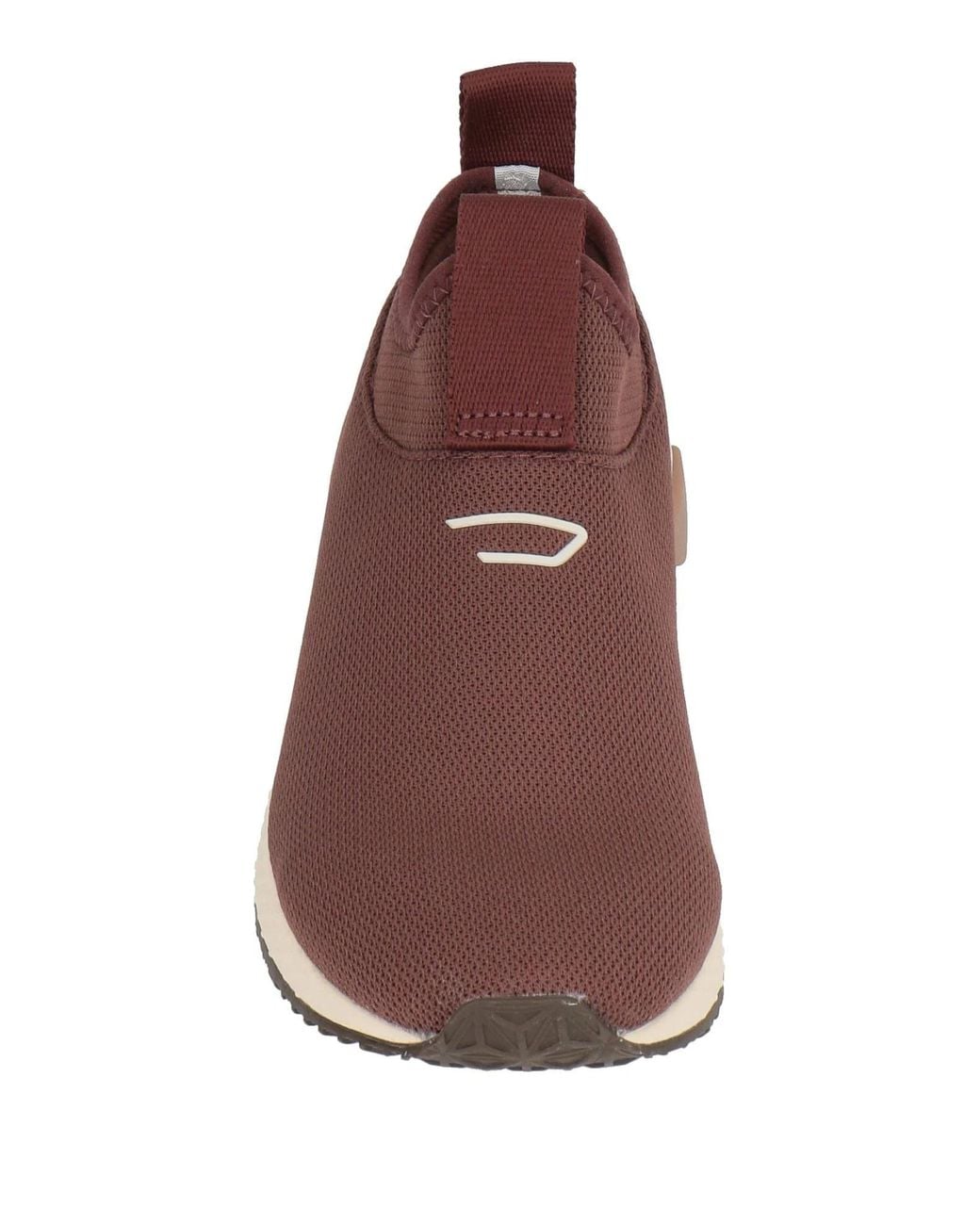 DIESEL Brown Minimalist Sock-Style Sneakers