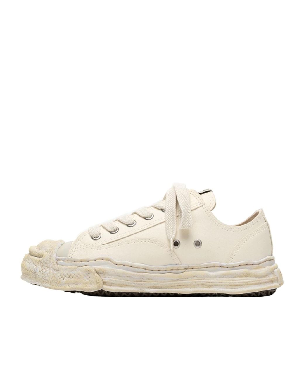 Maison Mihara Yasuhiro White Distressed Low-Top Sneakers for men