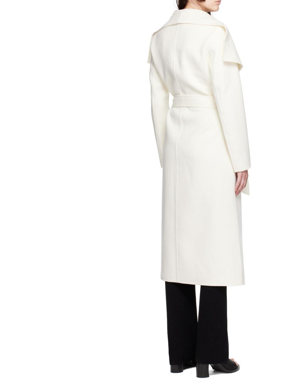 Mackage White Double-Sided Wool Wrap Coat