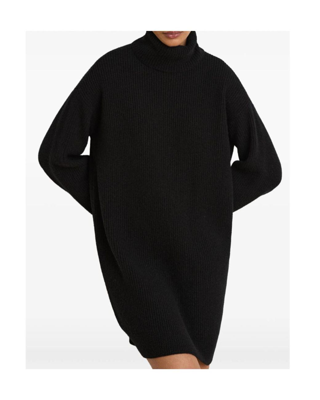 Ralph Lauren Black Turtleneck Cocoon Mini Dress