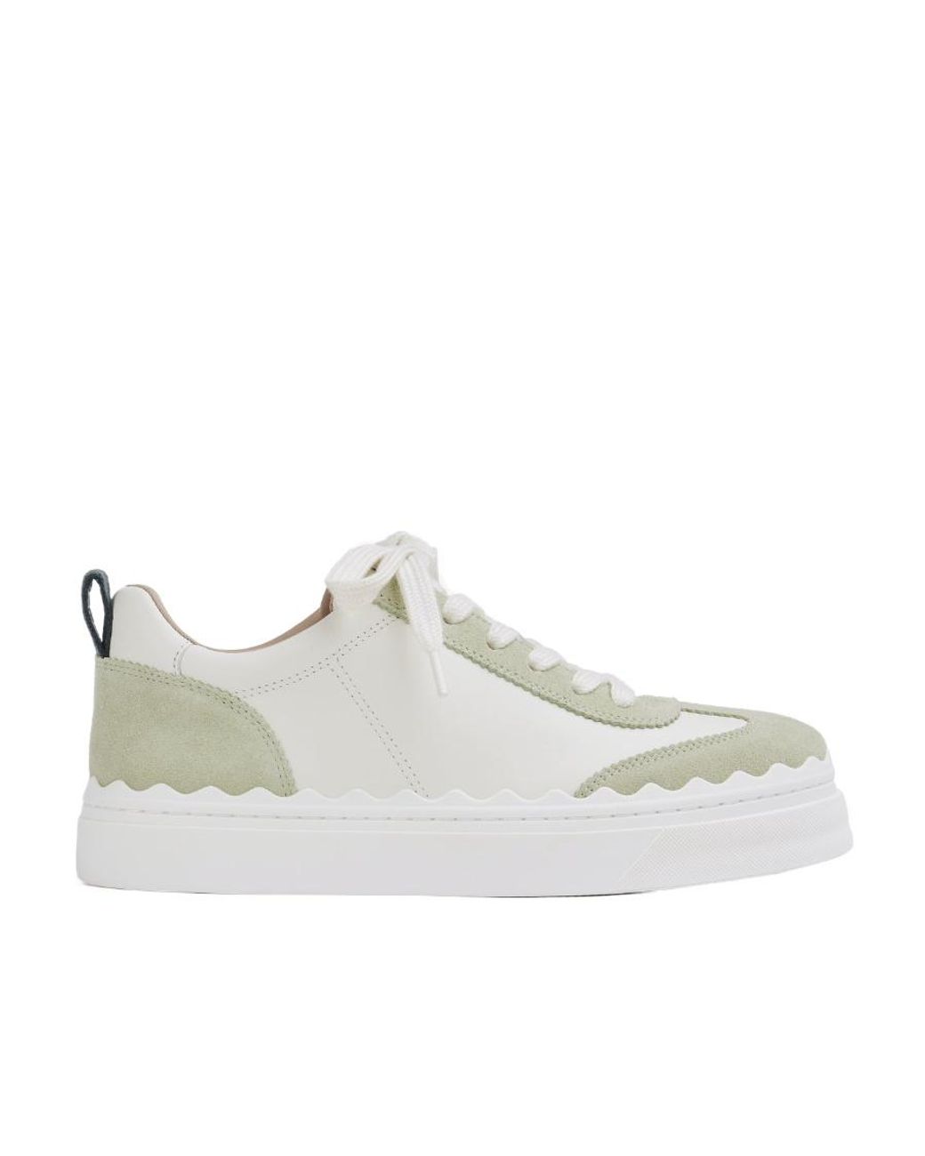 Chloé White Low-Top Lace-Up Sneakers