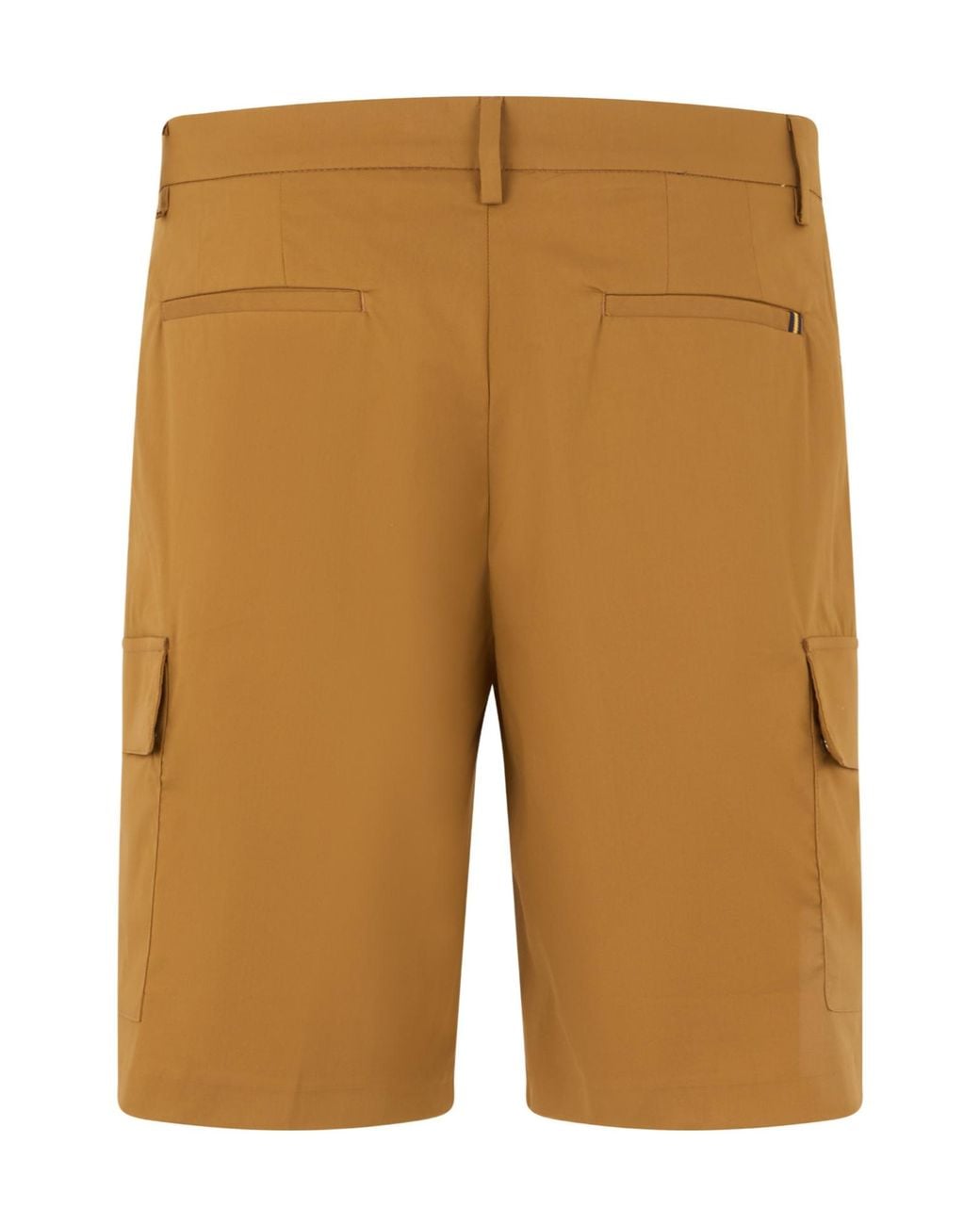 K-Way Brown Pleated Cargo Bermuda Shorts for men