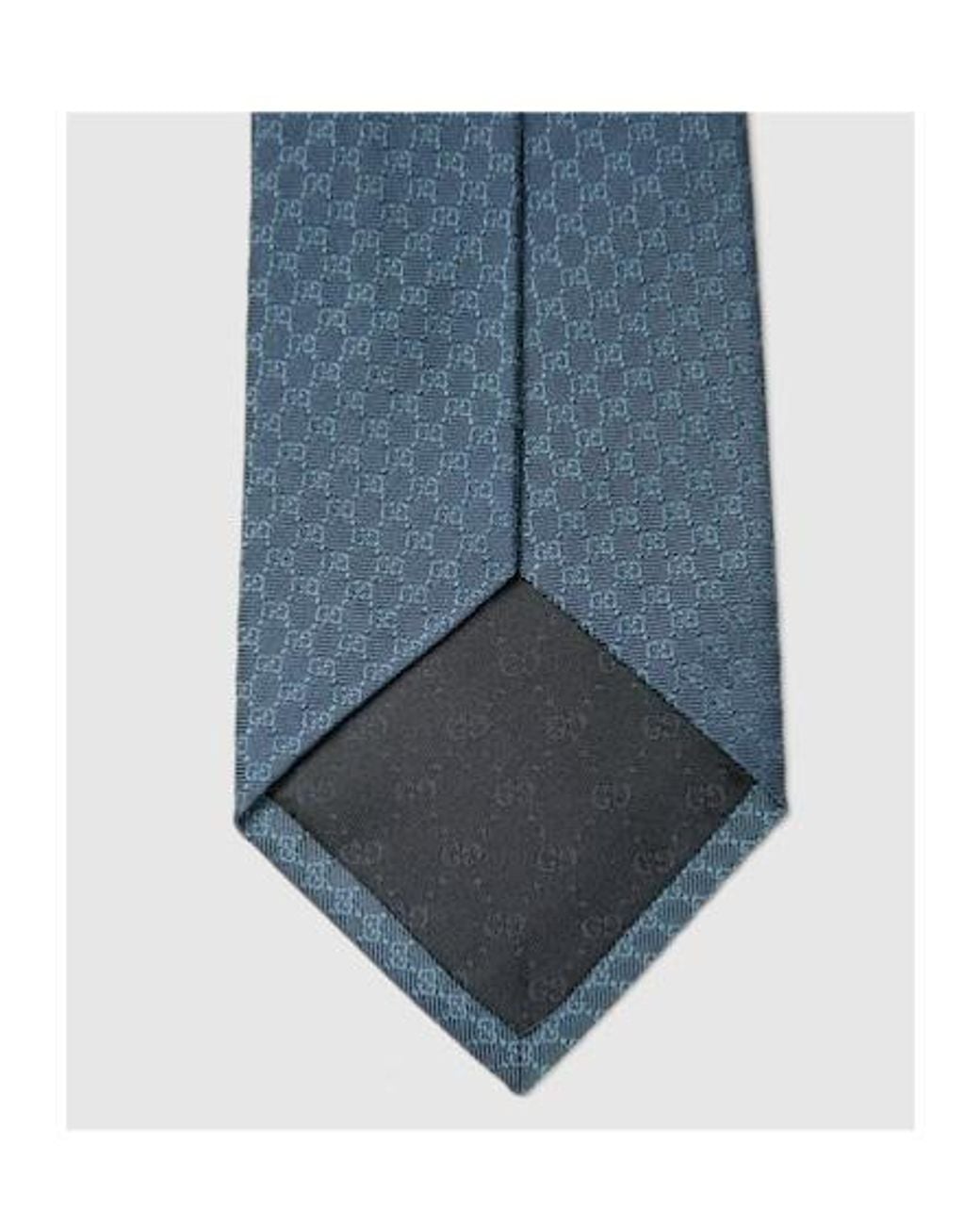 Gucci Blue Gg Jacquard Tie for men