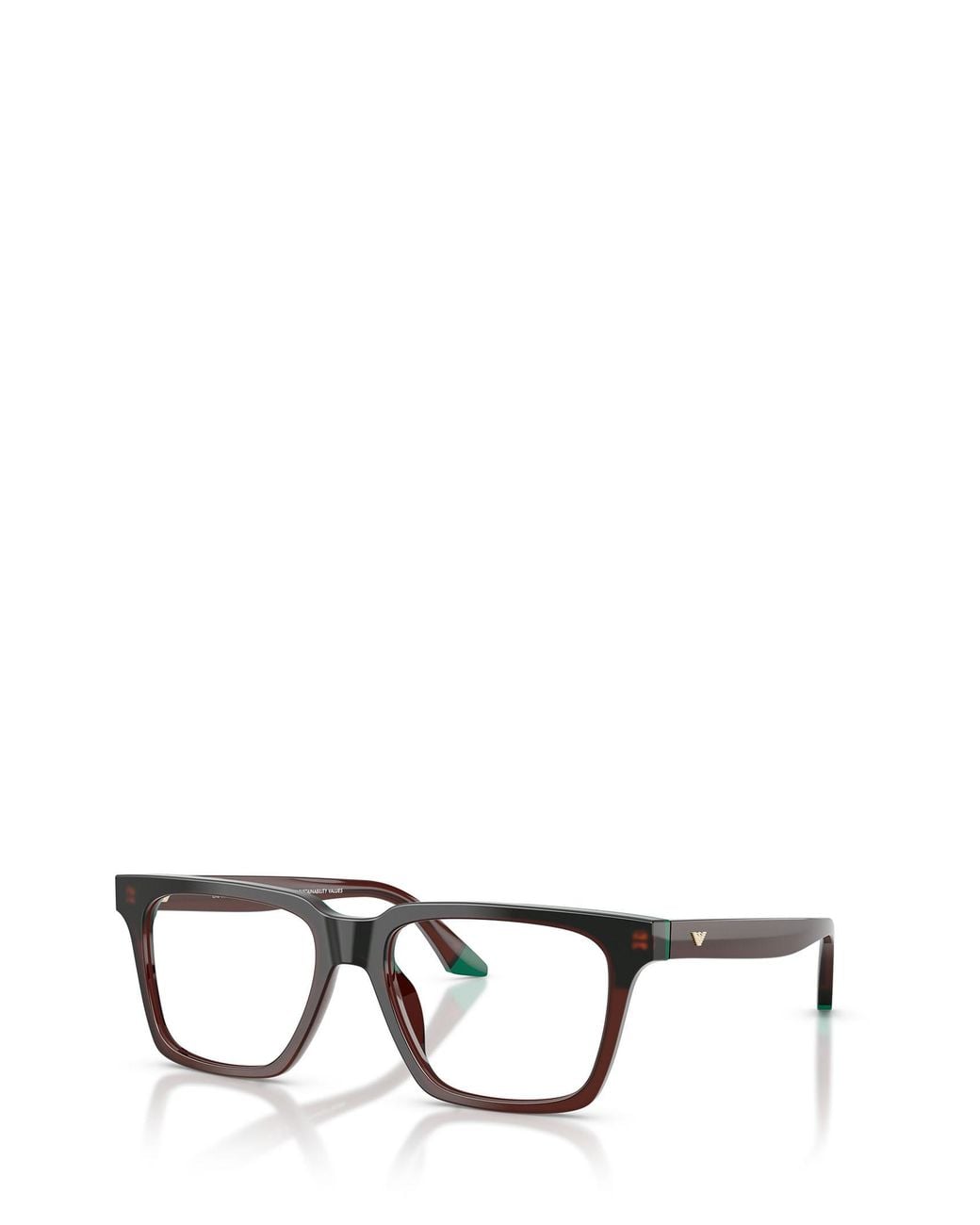 Emporio Armani White Square-Frame Glasses for men