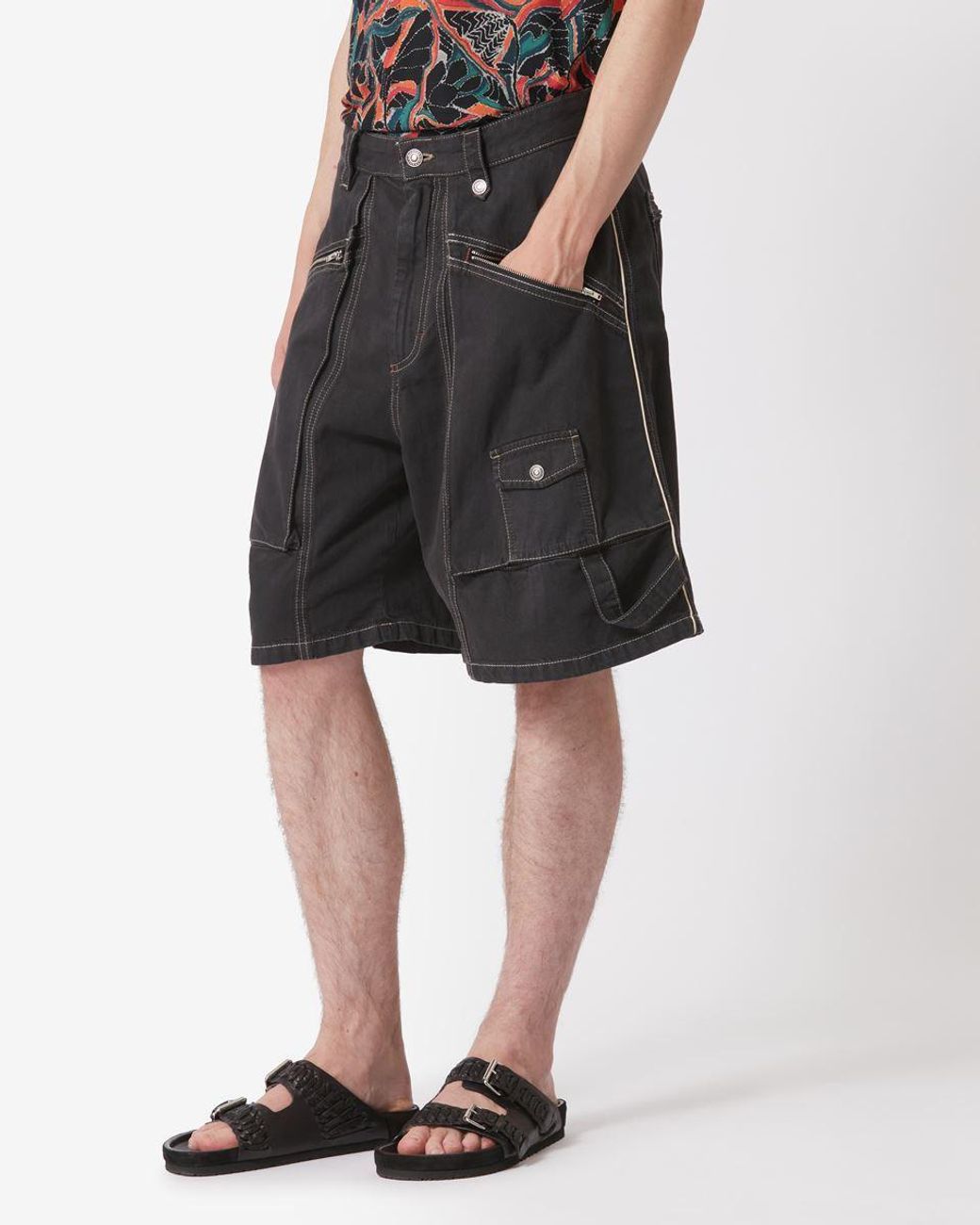 Isabel Marant Black Peio Denim Bermuda Shorts for men