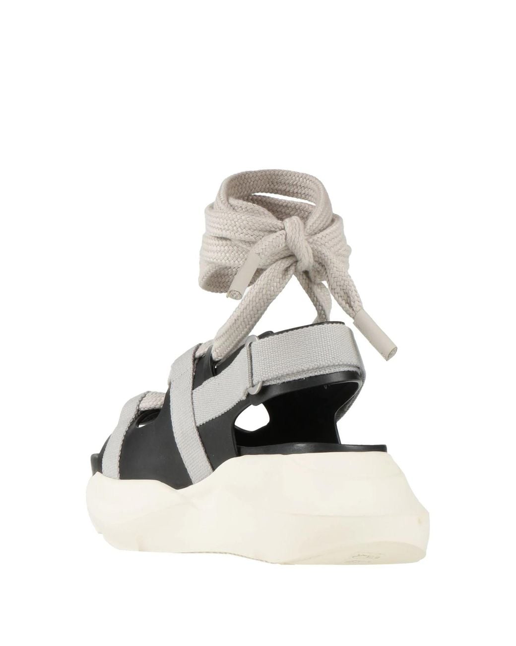 Rick Owens White Two-Color Leather Sandals