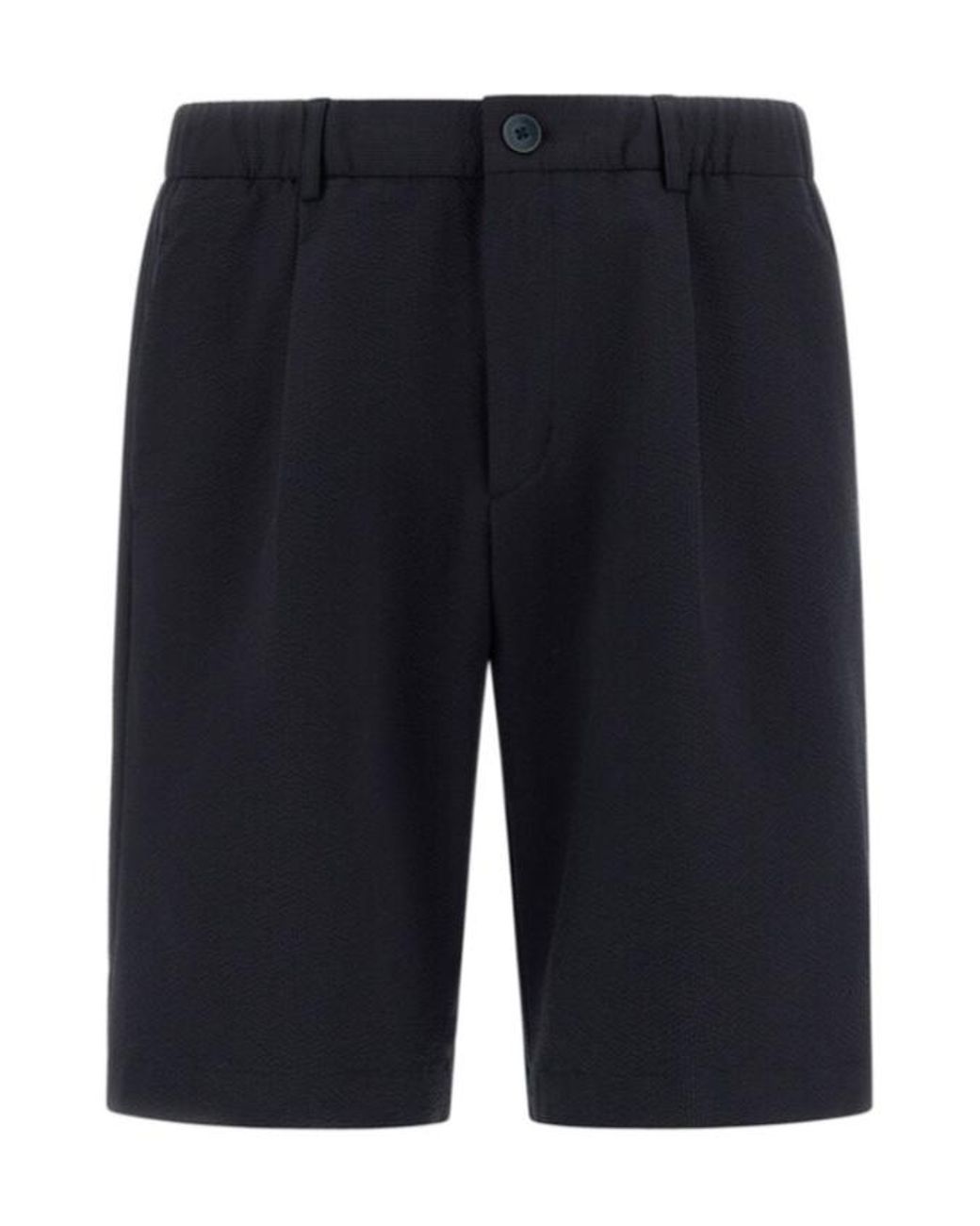 Herno Blue Pleat Detailed Shorts for men