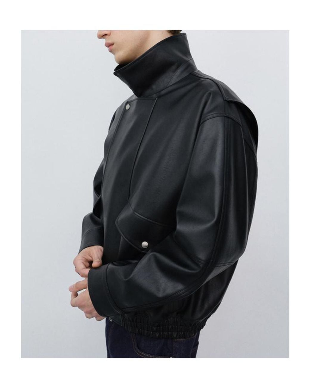 DUNST Black Giacca Cropped Zip-Up Jacket for men