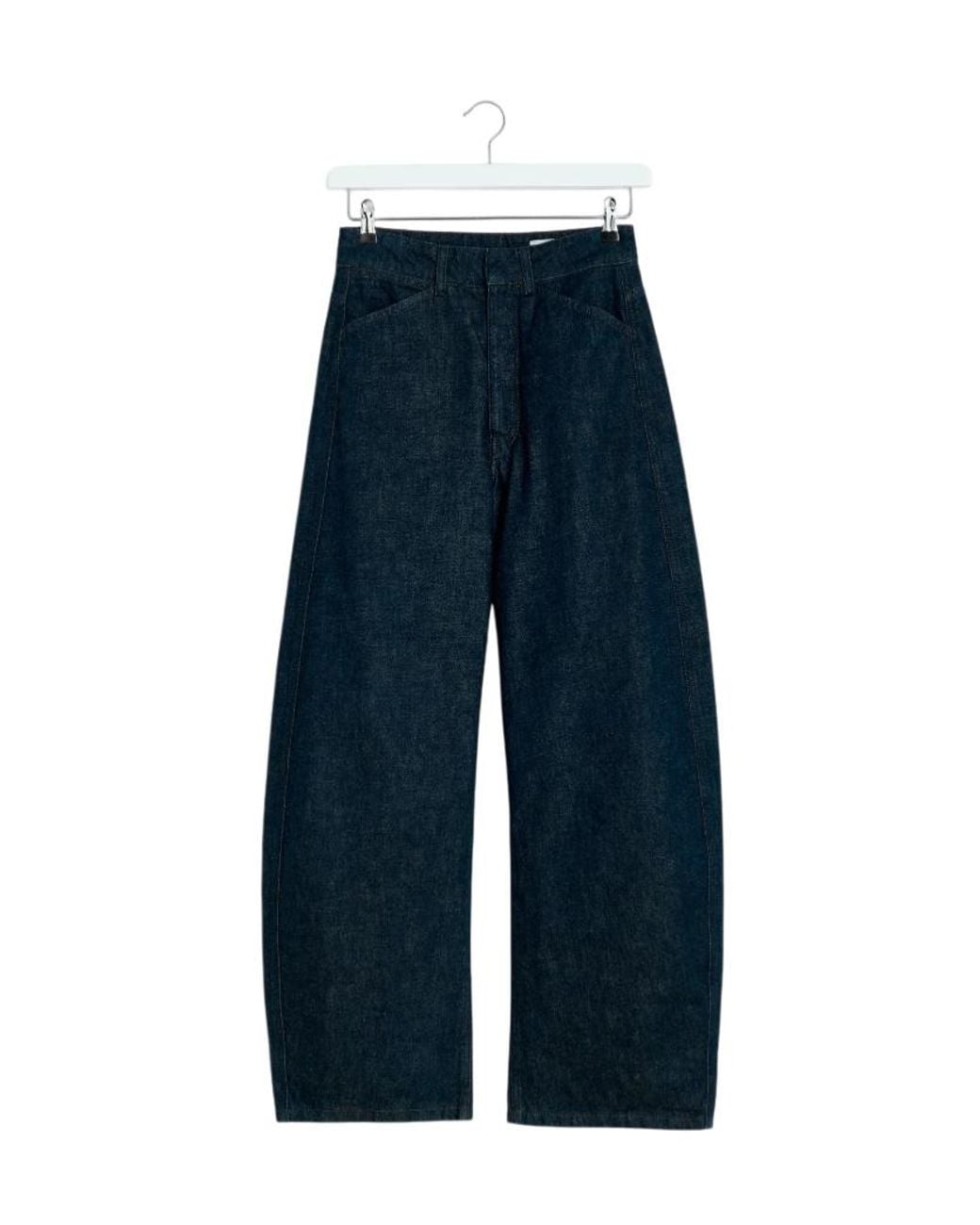 Lemaire Blue High Waisted Curved Pants