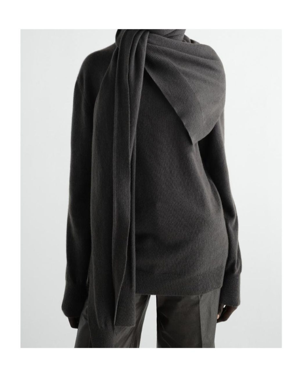 Lemaire Gray Stand-Collar Sweater