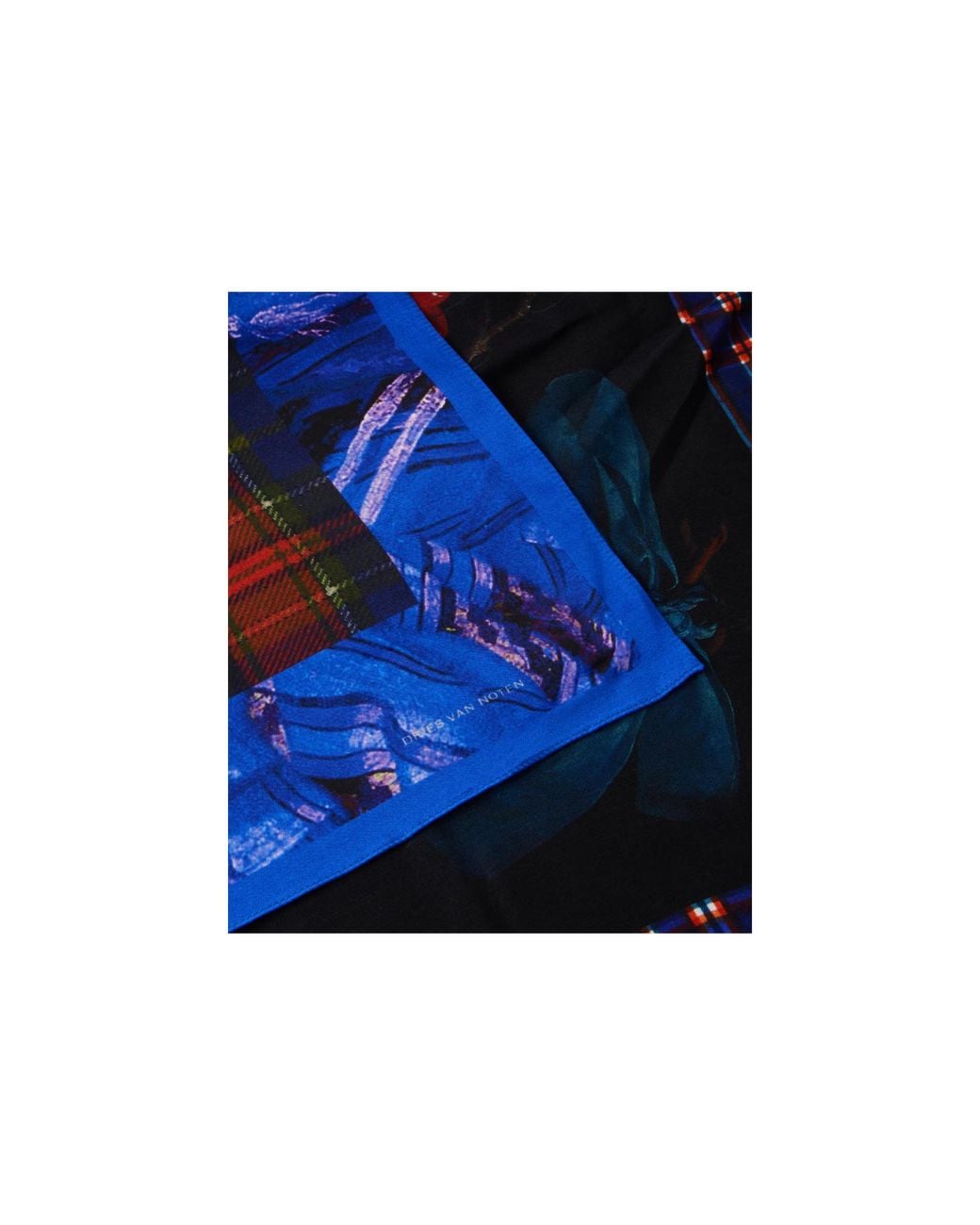 Dries Van Noten Blue Printed Pareo