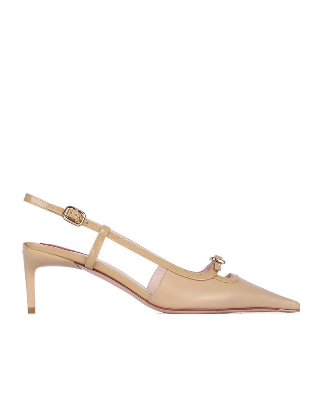 Roger Vivier Natural Viv Canard Slingback Pumps