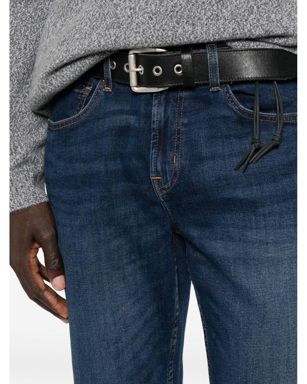 7 For All Mankind Blue Logo Jeans for men