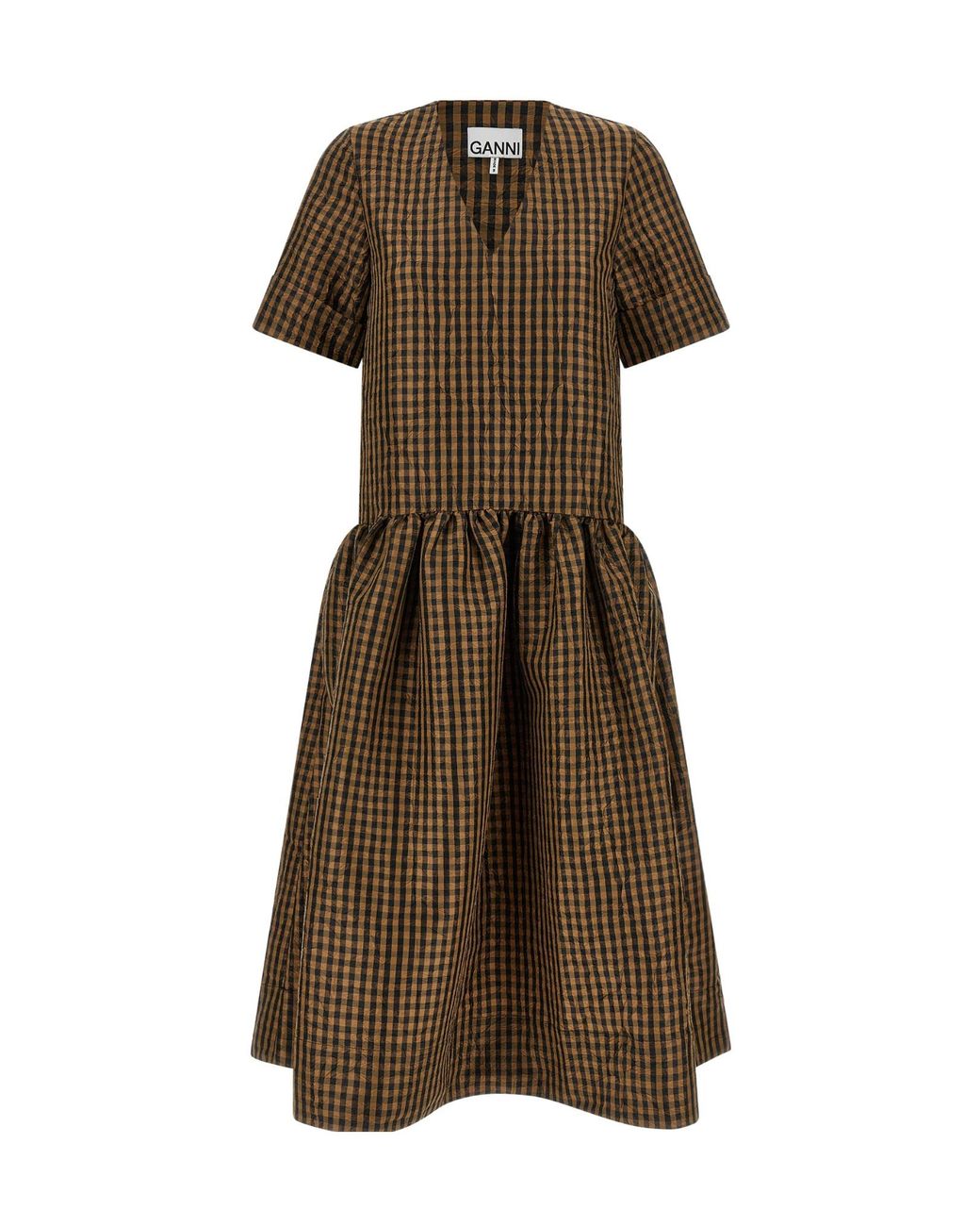 Ganni Brown Midi Dresses