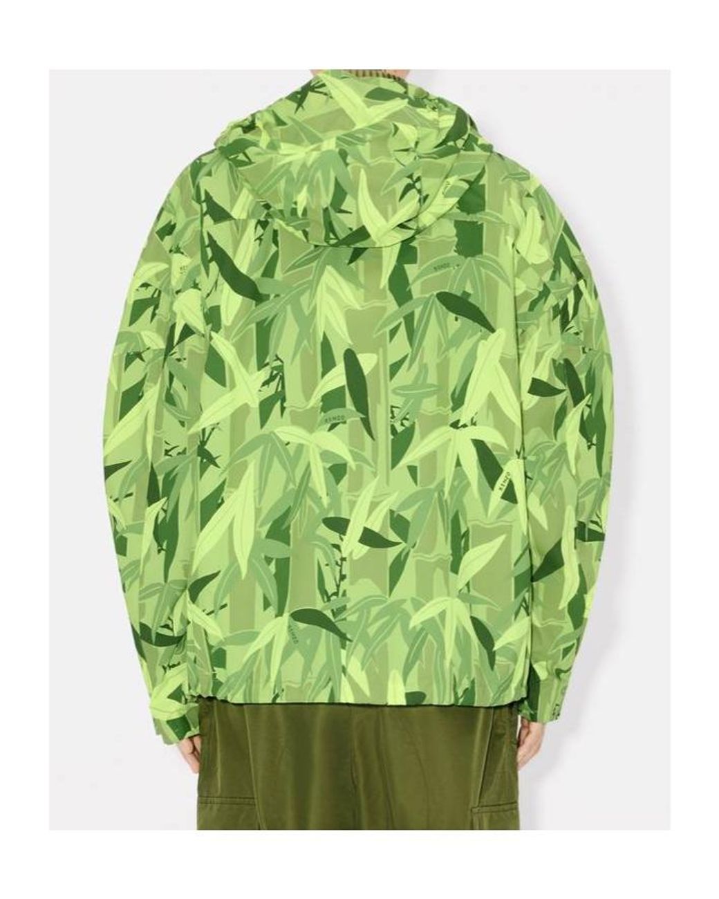 KENZO Green Chiku-Rin Camo Short Windbreaker for men